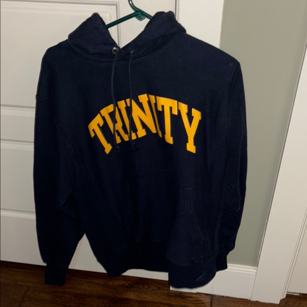 Trinity Black Hoodie with Yellow Lettering